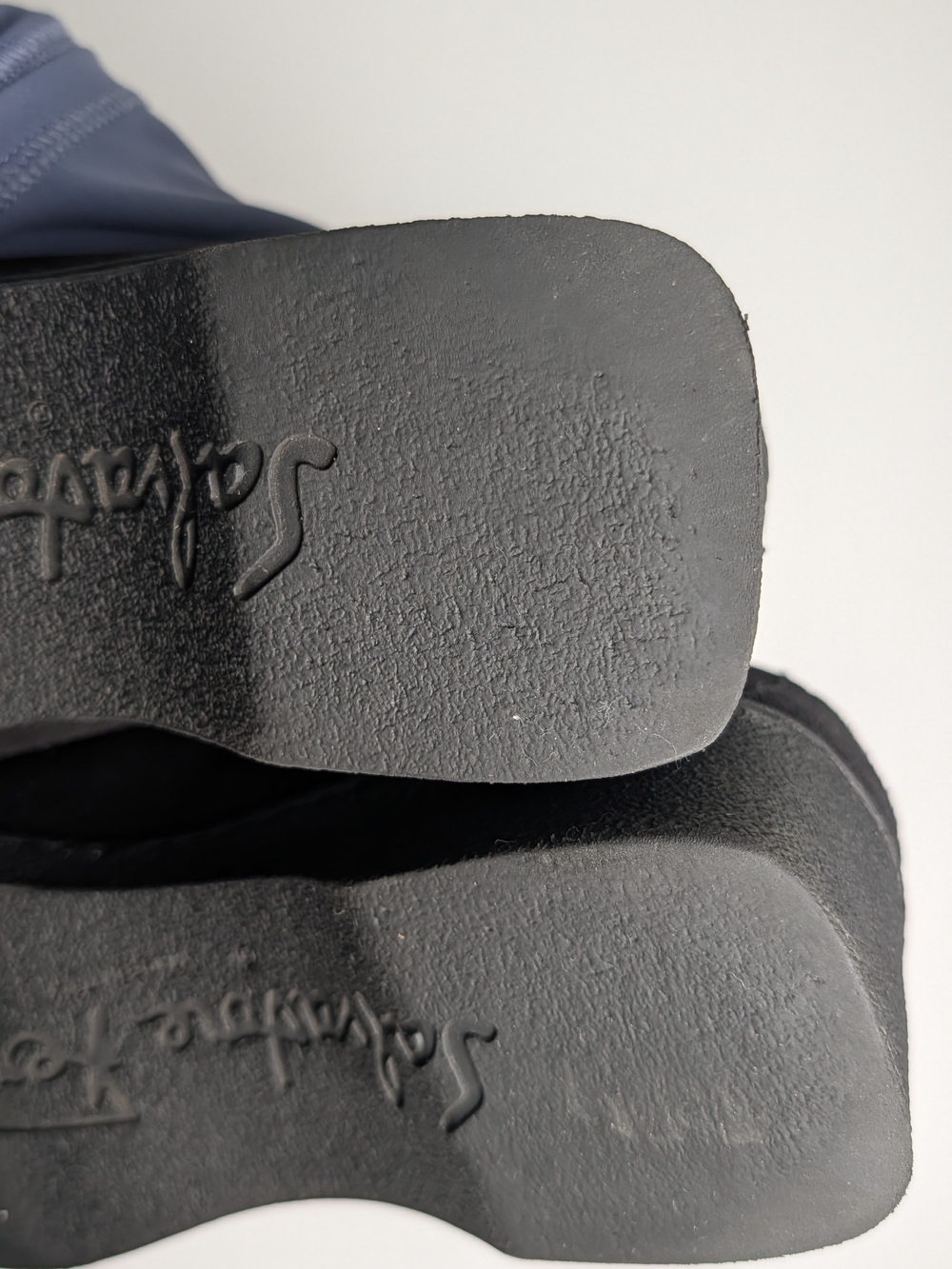 Salvatore Ferragamo Black Suede Women's's Slip-On Square Toe Loafers Size 8.5 - Picture 7 of 12